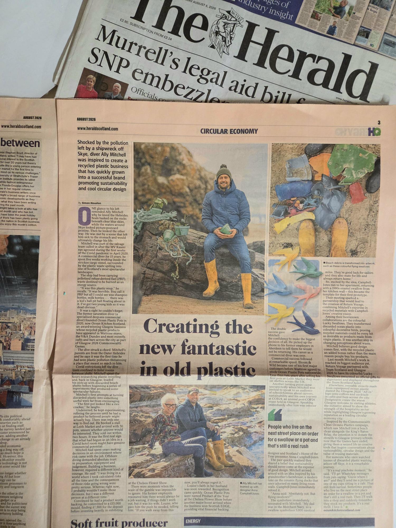 Ocean Kitchen Scotland Features in The Herald