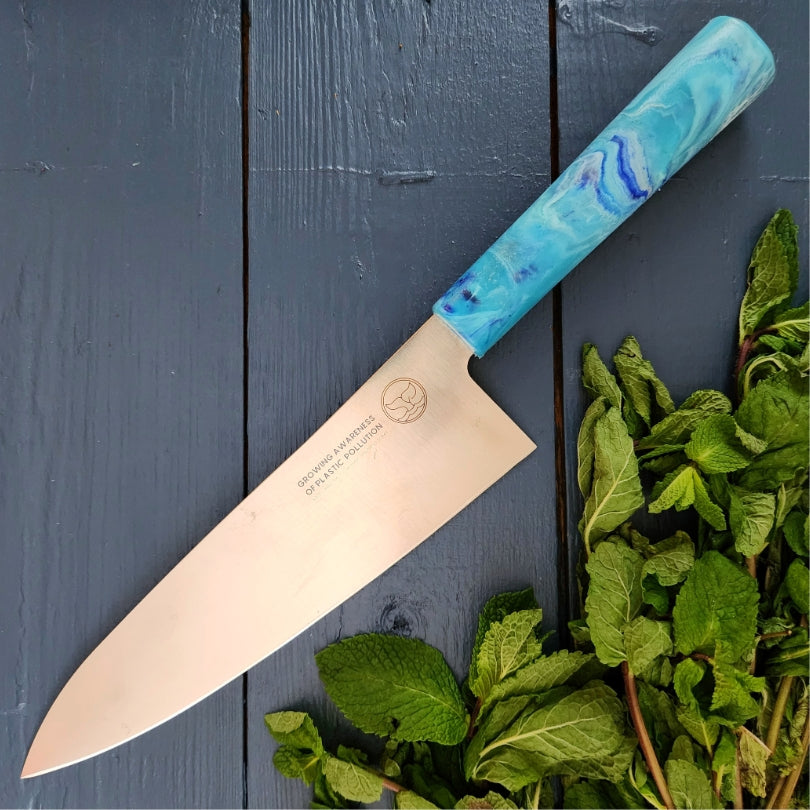 Kitchen Knives with waste plastic handles