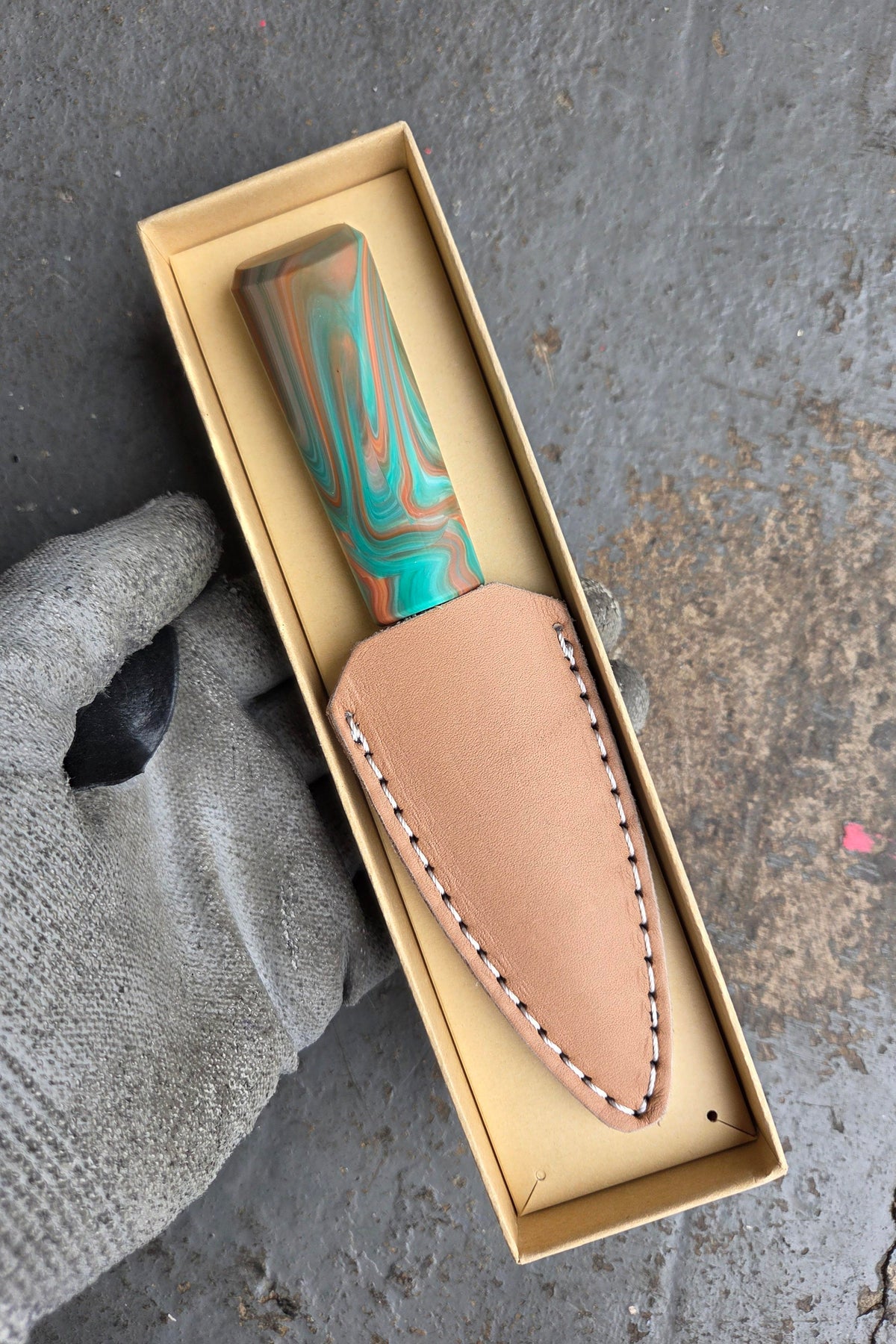 Sgian Dubh 05 - Green Orange